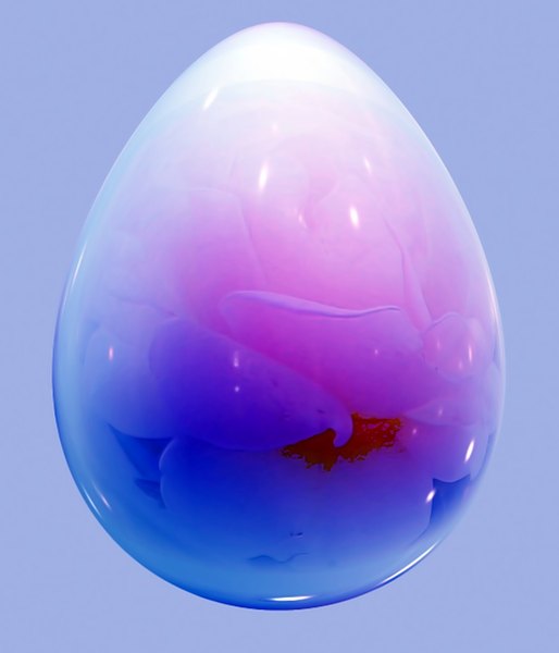 Glass Egg Floral 3