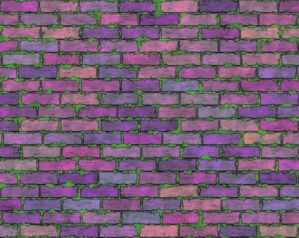 Coloured Brick Wall 4