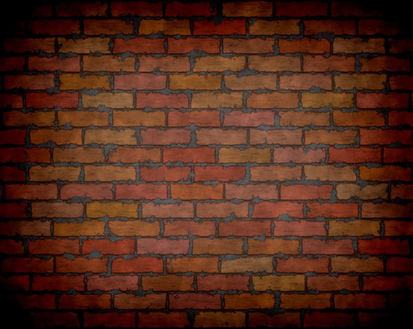 Brick Wall with Vignette 1: A very high resolution graphic brick wall with messy mortar and a vignette. Please use according to RGB image license. You may prefer this: http://www.rgbstock.com/photo/nN2ggxa/Graphic+Bricks+2 or this: http://www.rgbstock.com/photo/nL9jKIq/Graphic+Brick