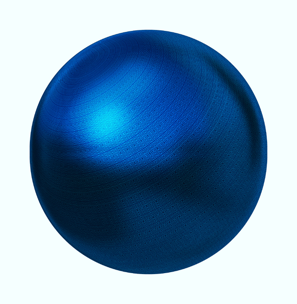 Blue Textured Sphere: A high resolution blue textured sphere, orb, ball or round shape. Three dimensional and shiny.