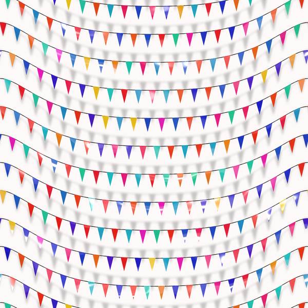 Flags or Bunting 1: A graphic of flags or bunting. Useful backdrop or texture for a celebratory feeling.