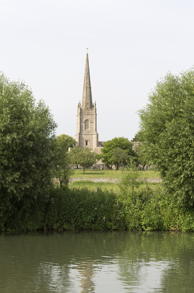Church near a river
