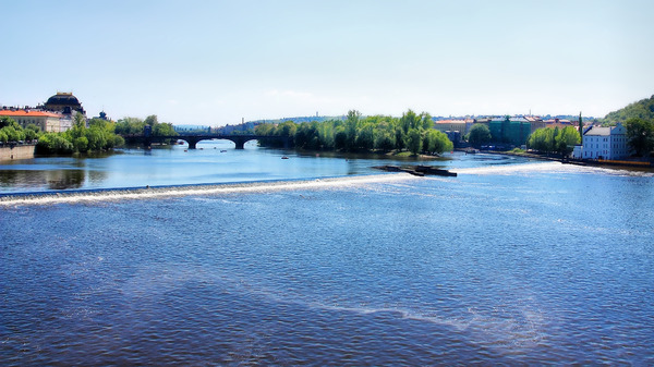 Vltava river rapids, Prague