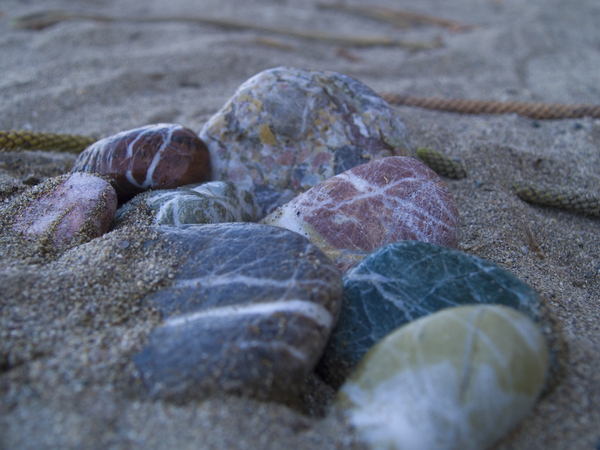 Stones from a beach