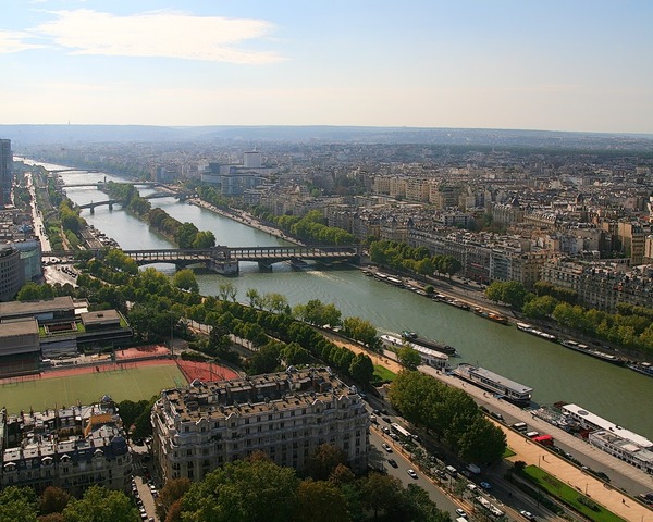 View at Seine river from Eiffe