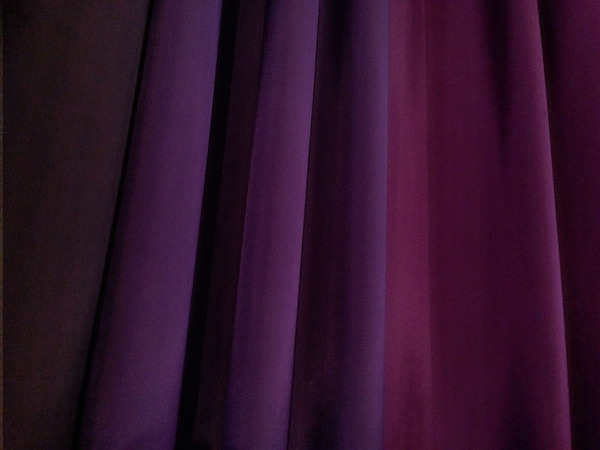 Advent Drapes (10): (CREATED FOR USE AS BACKGROUNDS FOR SONGS, PRAYERS ETC. DURING ADVENT)

This photo is the final in a series of 10 photos of the colours we use during Advent. This series is ONLY the drapes. 

In the next series, I've photoshopped some Jacarandah over 