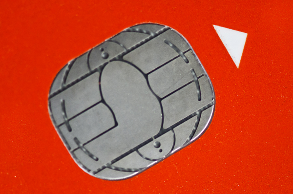 ATM chip: Chip on a bank or ATM card