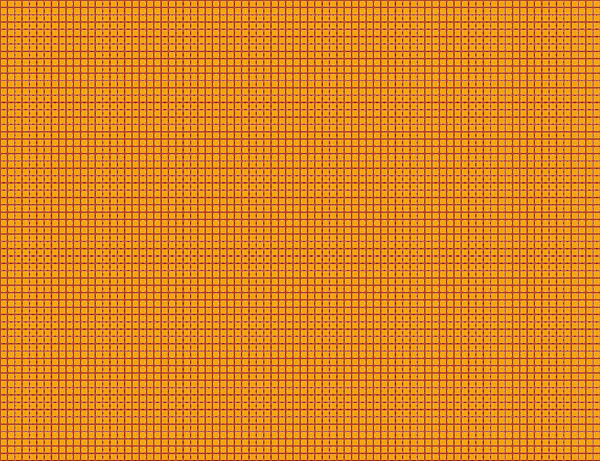 squared orange mat