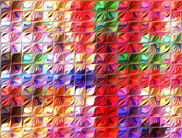 angled glass colours merge