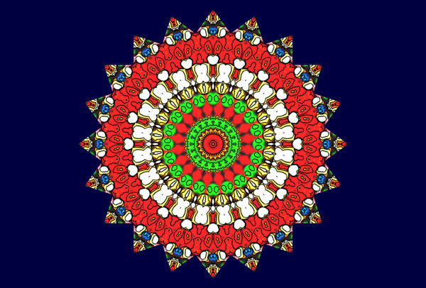circus color circles mandala