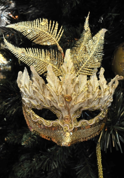 christmas gold mask