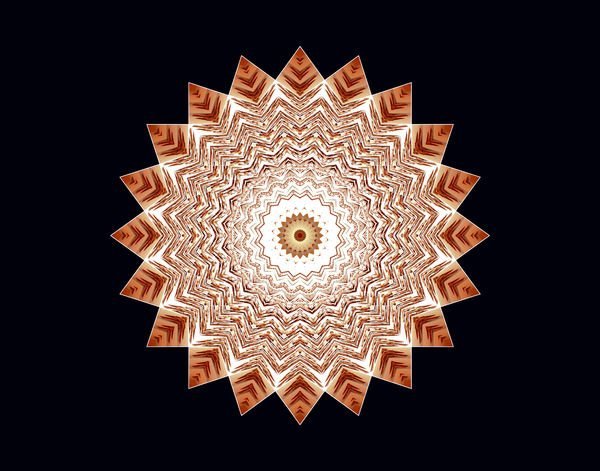 light centred brown mandala