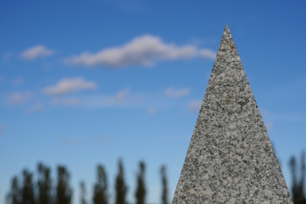 Pyramidal granite stone
