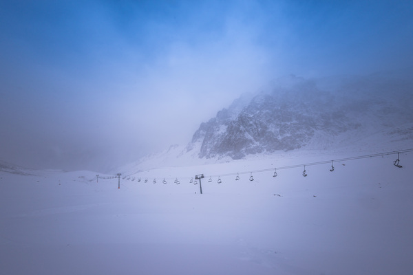 Ski Lift in Fog