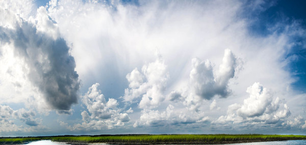 Summer Clouds over water