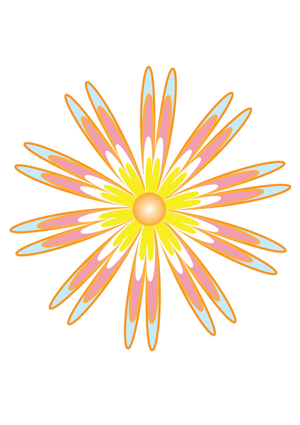 yellow and pink flower design