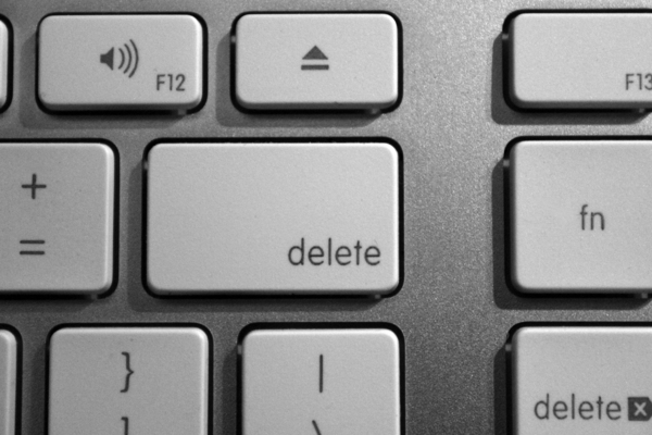 Computer Keyboard: Computer Keyboard showing delete key