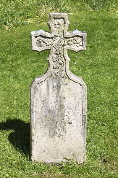 Gravestone with cross