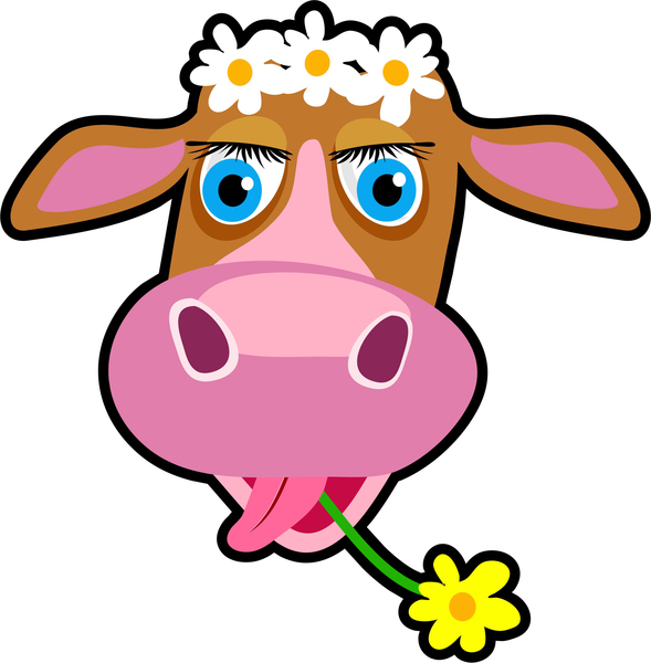 Cow: Cartoon cow clipart.