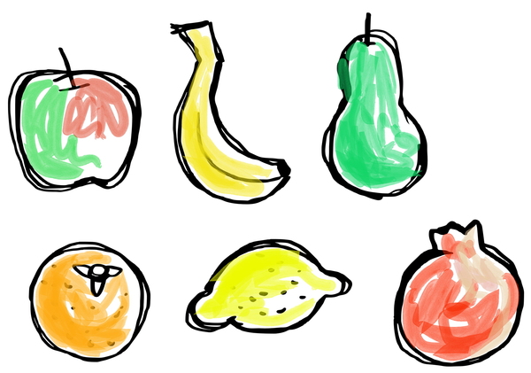 Sketched Fruit