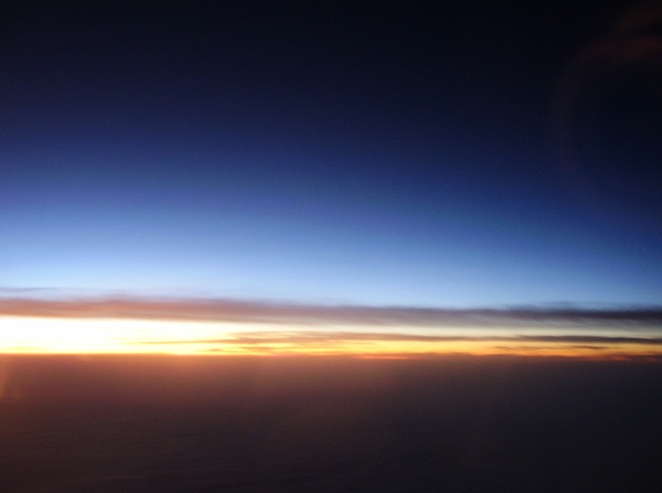 Sunset up high: Sunset take from airplane