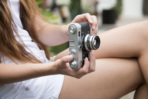 girl with camera: girl with camera