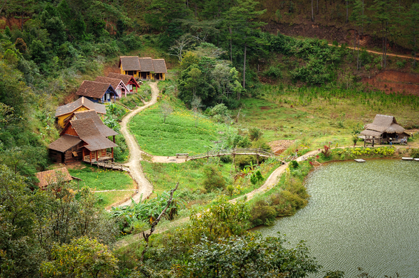 Tribal village in plateu