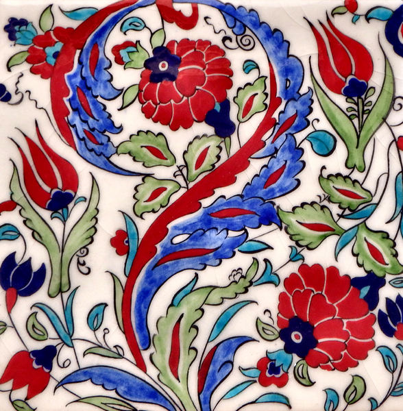 glazed floral turkish tiles1