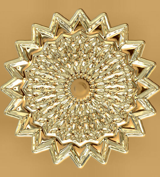textured golden mandala