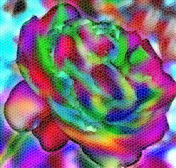 rainbow rose mosaic2