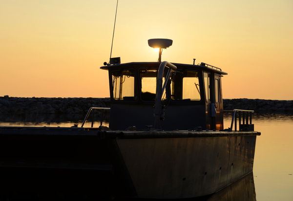 Working Boat at Sunset