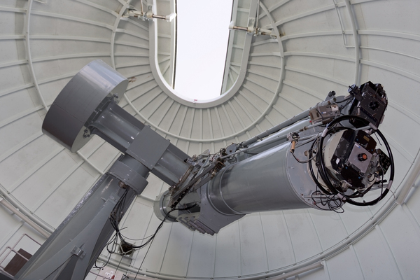 Telescope in observatory