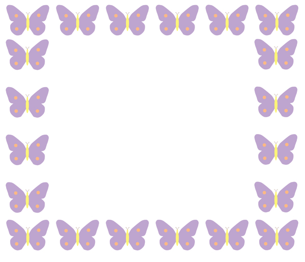 purple butterfly border