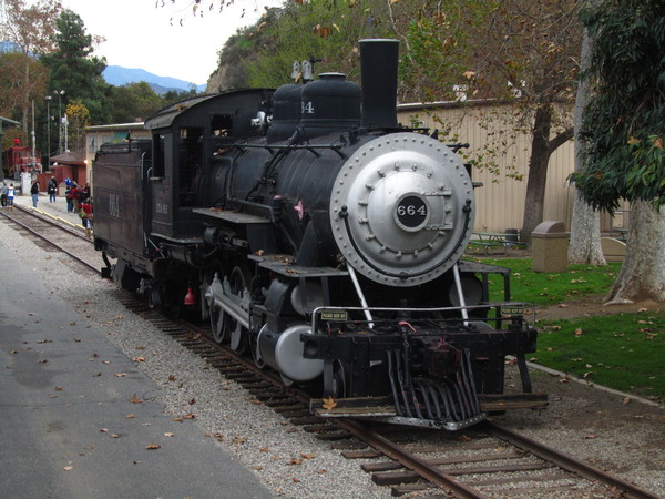 Steam engine: Steam locomotive at Travel Town, Los Angeles, California