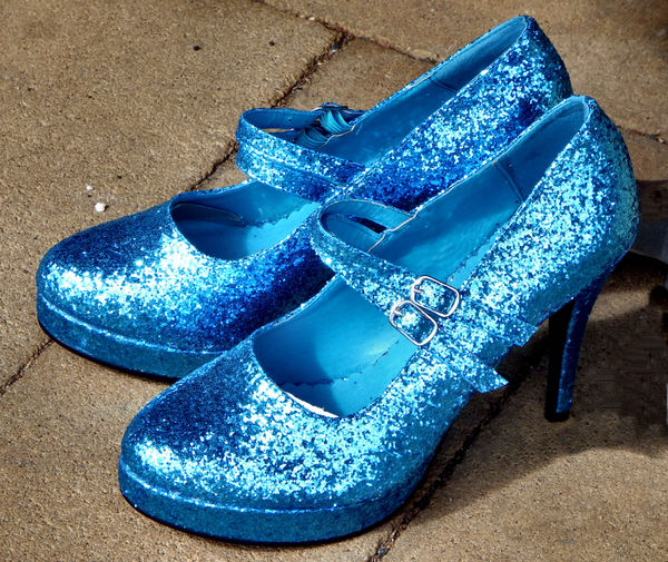 blue dancing shoes