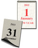new year's calendar 2012: the last day of the year 2011