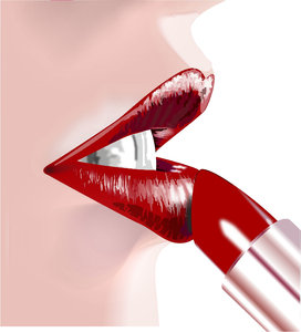 lipstick: Women make up in vector art