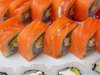 Sushi roll: Sushi rolls with salmon 