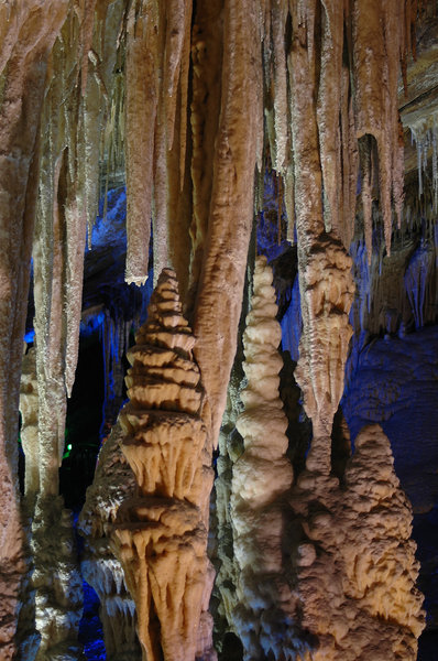 Cave: View in karst cave near Fengdu, China.