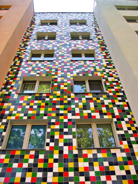 colourful squared facade: colourful squared facade