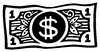 Dollar Bill: Simple stylized black and white drawing of a Dollar Bill.Please visit my stockxpert gallery:http://www.stockxpert.com ..