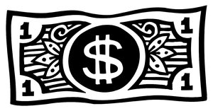 Dollar Bill: Simple stylized black and white drawing of a Dollar Bill.Please visit my stockxpert gallery:http://www.stockxpert.com ..