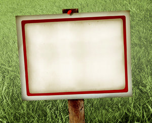 Yard Sign: An illustration of a blank yard sign.