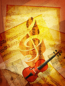 Sheet Music 7: Variations on a sheet music collage.