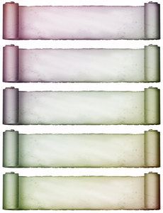 Scroll Variations: A set of  vintage scrolls.