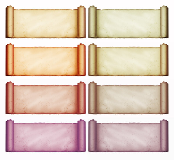 Scroll Variations: A vintage scroll in various colours.Please visit my stockxpert gallery:http://www.stockxpert.com ..