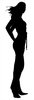 Model Silhouette 2: High resolution Silhouette of a female  fashion  model