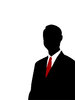Businessman silhouette: Silhouette of a business man