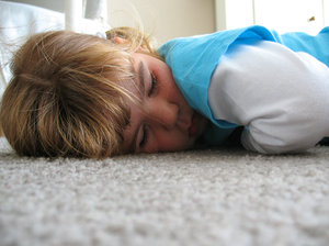 Sleeping Beauty: Whenever she is sleepy, she'll sleep. Anywhere... even on the floor.