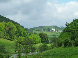The Ardennes: A scene in  Ouren in the Ardennes, Belgium